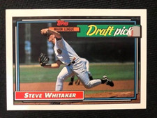 MLB - Steve Whitaker 1992 Topps Baseball Draft Pick Rookie Card - Giants