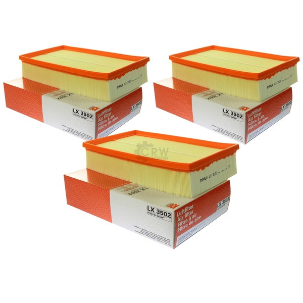 3X Mahle / Knecht LX 3502 Luftfilter Filter Air-image