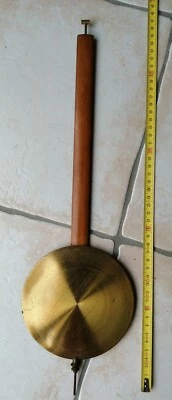 C5T4- BALANCIER Horloge Pendule Carillon lentille ronde doree - Photo 1/4