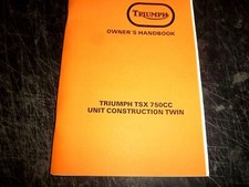 Triumph TSX Owners Handbook Manual 1982 Standard Edition 60-7700 TH71C