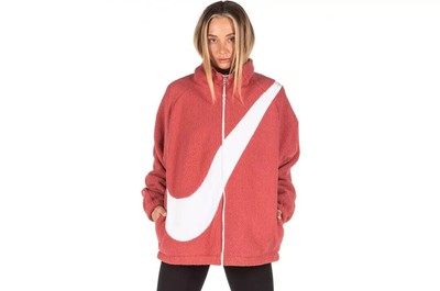 Nike Damen Wende Jacke Swoosh Sherpa CI8937-897 Matel Parka Neu Sport XL