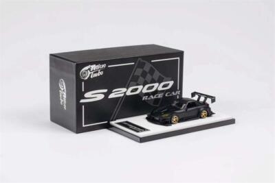 Micro Turbo 1:64 S2000 JS Race Car Matte black Diecast Model Car