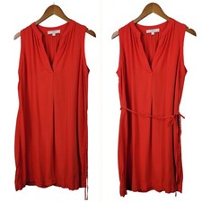 Loft Shirt Dress Size Medium Party Career Casual shirt Ann Taylor Orange Belted