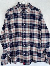 UNTUCKit Button Up Shirt Mens sz XL 100 Cotton Long Sleeve Flannel Plaid Blue