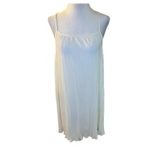 Abound Pleated Mini Dress Sleeveless Ivory Egre Casual Sundress Size Medium NWT