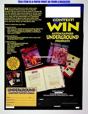 Underground Tabletop RPG Contest Mayfair Games MGI 1995 Print Magazine Ad Poster