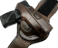 Right Hand Premium Brown Ankle Holster for Autos & Revolvers - CHOOSE