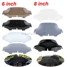 6" 8" Wave Windshield WindScreen For Harley Touring Street Glide FLHX 2006–2013