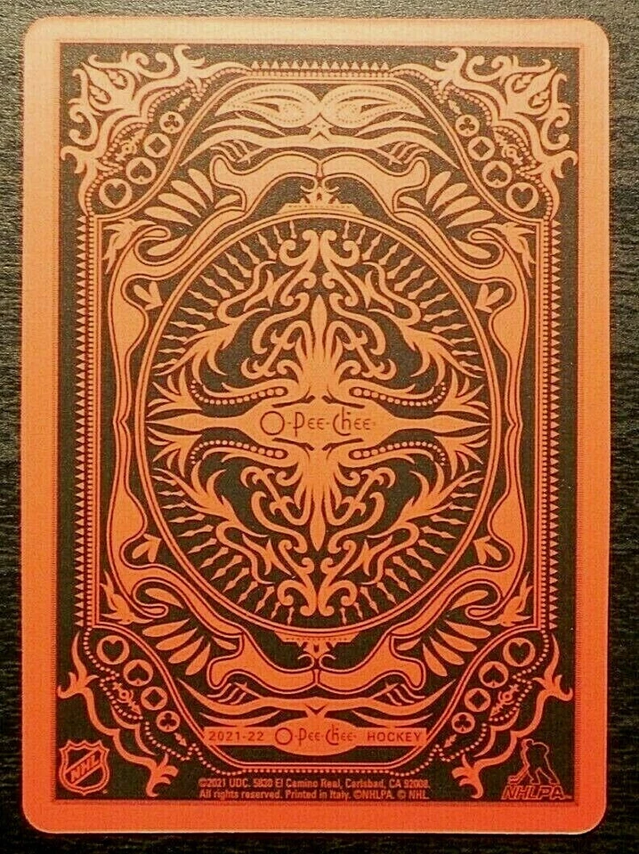 2021-22 21/22 O-Pee-Chee Playing Cards Four 4 Hearts Mathew Barzal NY Islanders - Image 2 of 2