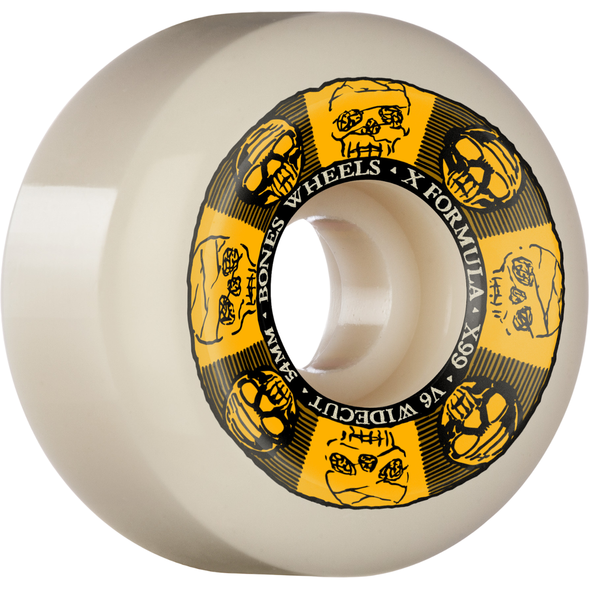 Bones Wheels - Black and Gold Graphic 54mm 99A X Formula V6