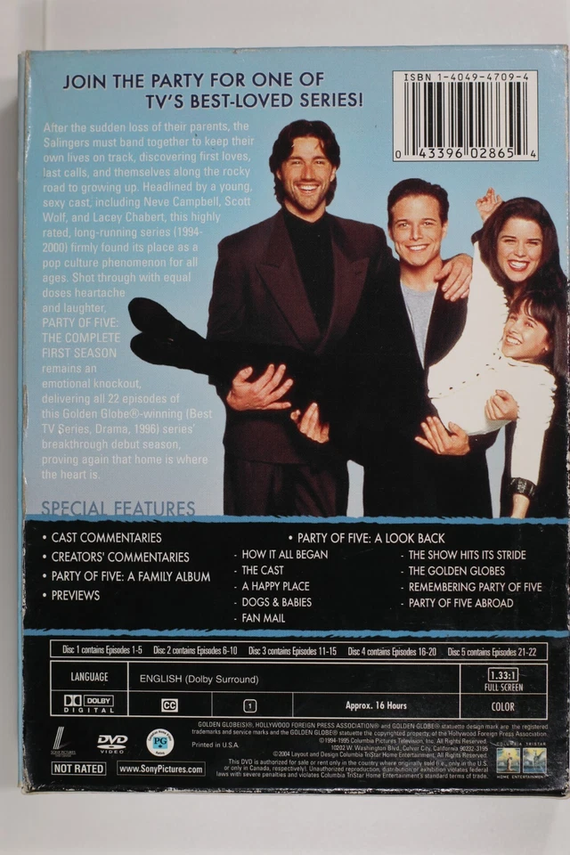 Party of Five The Complete Series 1 New Sealed DVD - Image 2 of 2