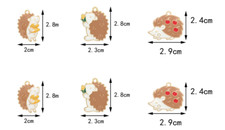 lot 60 Pcs cartoon Autumn animals mix Charm earrings Pendant DIY Jewelry Makings