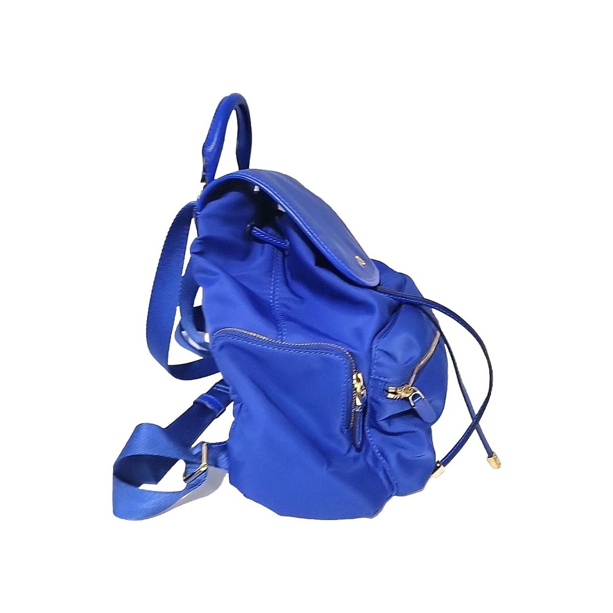 Lauren Ralph Lauren Keely Backpack Blue Purse Gold Soft  display picture 1