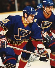 Esa Tikkanen Autographed 8x10 St. Louis Blues Free Shipping #S2024