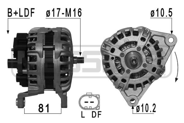 Messmer Lichtmaschine Generator 150A 14V FüR Fiat Ducato Pritsche/Fahrgestell-image