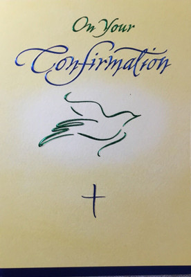 Papyrus- Religious- Confirmation- Dove- Embossed, Foil