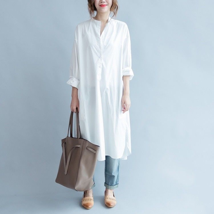 Ladies Cotton Long Shirt Dress White Blouse Casual Baggy White Oversized Fashion | eBay Ladies Cotton Long Shirt Dress White Blouse Casual Baggy White Oversized Fashion | eBay