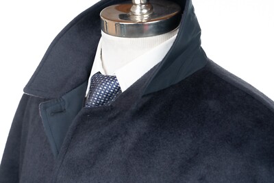 KIRED Navy Reversible Overcoat All Seasons Wool Regular Fit Jacket 48 (EU 58)