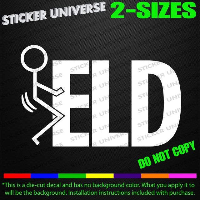 Anti ELD Electronic Logging Device Decal Sticker Log Book Semi Truck