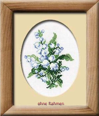Riolis Stickbild-Set, Motiv Lily of the Valley (Lilien), Zählmuster
