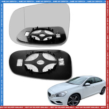Left Passenger side Wide Angle mirror glass for Volvo s60 mk2 2010-2018 Heated