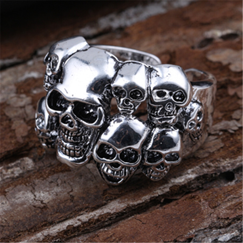 Schädelknochen Ring Silber Pikass-Schädel-Ring Aus 925er