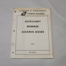 Department Transportation Coast Guard Book Auxiliary Member Auxmis Guide 1977