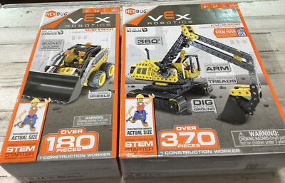 Vex Robotics 2 New Sets HexBug Construction Excavator & Skid Steer Machinery