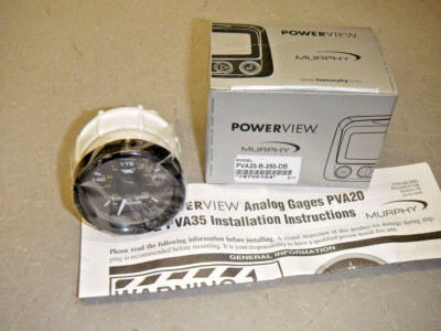 Murphy PVA20-B-250-DB Powerview Analog Coolant Temperature 250° Gauge 78700104