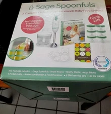 NEW HOMEMADE HEALTHY BABY FOOD SYSTEM SAGE SPOONFULS Model LW-3303A B