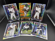 Baltimore Ravens Lot Of 6 2025 Topps Chrome X-Fractor Pulsar Lamar Flowers