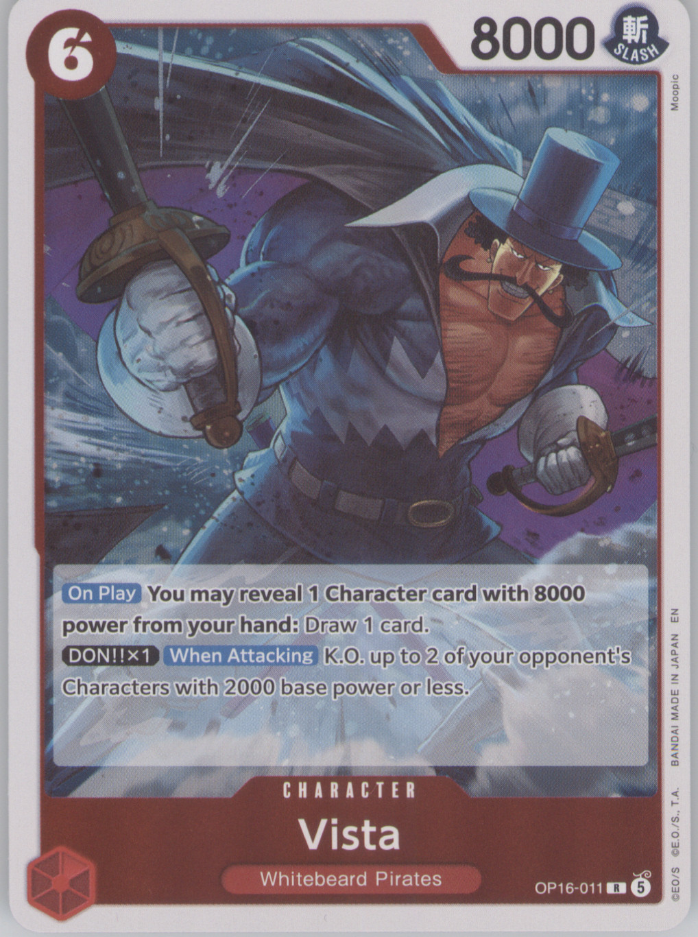 One Piece CCG The Time of Battle OP16-011 Vista Foil R NM