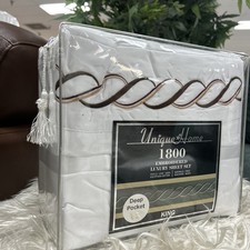 Unique Home White King Size Sheet Set 100 Cotton