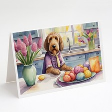 Caroline's Treasures Decorating Easter Otterhound Greeting Cards Pack of 8