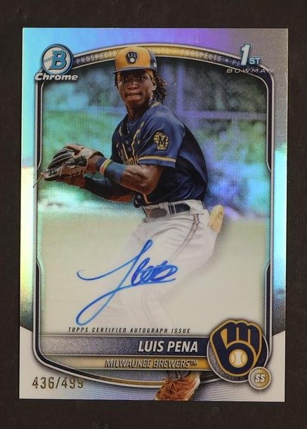 2025 Bowman Chrome #CPA-LP Luis Pena 1st Refractor Auto /499