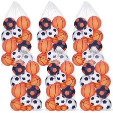 6 Pcs large Mesh Bag 24 x 48 inch Ball Mesh Drawstring Storage Sports Equipme...