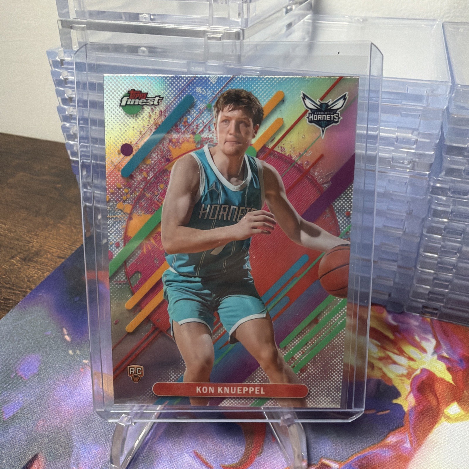 2025-26 Topps Finest Kon Knueppel #204 Rare Silver Refractor RC Rookie Hornets
