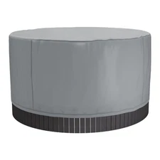 Outdoor Hot Tub Cover Round 79 x 33Inch Spa Cover 420D Fabric Waterproof Gray