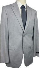 Alfani Men  s Suit Jacket 38L Gray Solid Classic Fit Stretch NWT