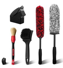 Wheel Cleaning Kit, 5Pack Bendable Rim Cleaner, Red