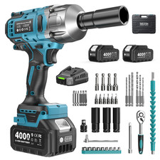 Cordless Impact Wrench 1032Ft-lbs 1400N.m Brushless Driver Screwdriver 2x4000mah