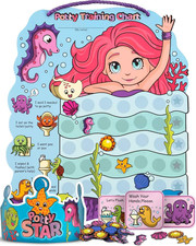 PUTSKA Potty Training Reward Chart for Girls with 35 Reusable Stickers   Potty C