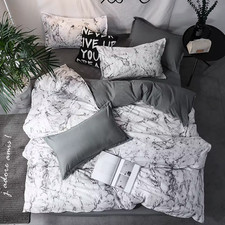 3Pcs Duvet Cover Set with Pillow Case Double Comforter Bedding Set Quilt Cover Q