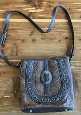 AMERICAN BLING CONCEAL CARRY CROSSBODY PURSE WESTERN 11x10 3/4  