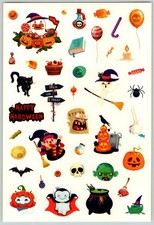 FUN HALLOWEEN IMAGES 5" x 7.5" STICKER SHEET Stickers Scrapbooking BIN-1 D