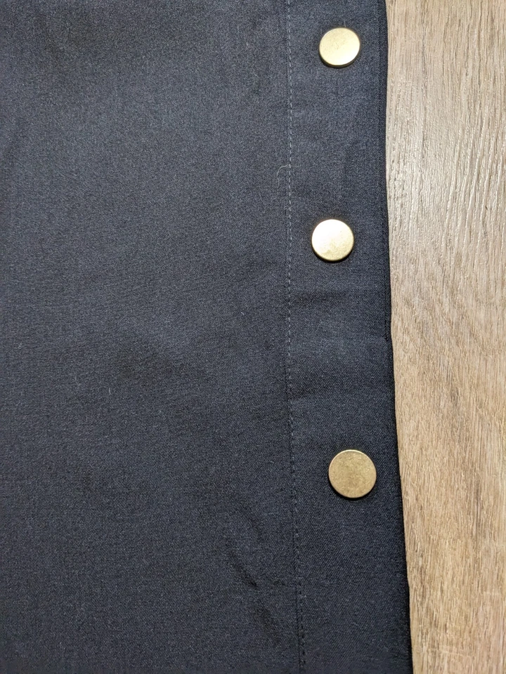 NWT Romeo & Juliet Couture Black Pants Gold Side Snaps Size Small S - Image 4 of 4