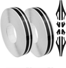 2PCS Pinstripe Tape Car Decorations,Universal Vinyl for Black 
