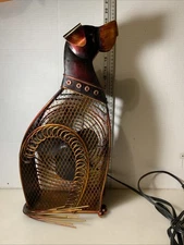 Decorative Irish Sitter  Deco Electric Metal Desk Fan Vintage