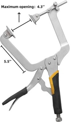 Pocket Clamp 14 Inch 355mm Right Angle Corner Tools, Pocket Hole C-Clamp 2 Wa...