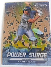 XAVIER ISAAC-2022 PRIZM DRAFT PICKS-POWER SURGE-TB RAYS ⚾️ BASEBALL CARD ****